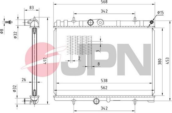 JPN 60C9042-JPN - Radiators, Motora dzesēšanas sistēma www.autospares.lv