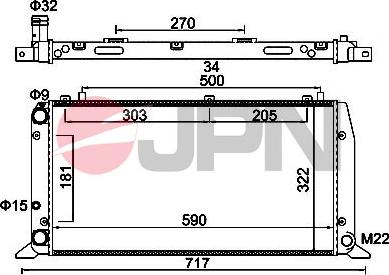 JPN 60C9052-JPN - Radiators, Motora dzesēšanas sistēma www.autospares.lv