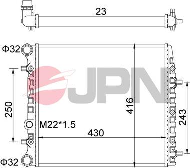 JPN 60C9057-JPN - Radiators, Motora dzesēšanas sistēma www.autospares.lv