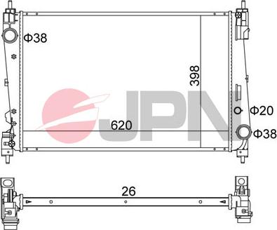 JPN 60C9018-JPN - Radiators, Motora dzesēšanas sistēma autospares.lv