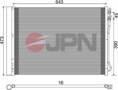 JPN 60C9085-JPN - Kondensators, Gaisa kond. sistēma www.autospares.lv