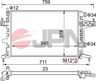 JPN 60C9031-JPN - Radiators, Motora dzesēšanas sistēma www.autospares.lv