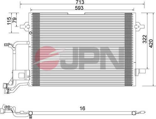 JPN 60C9074-JPN - Kondensators, Gaisa kond. sistēma autospares.lv