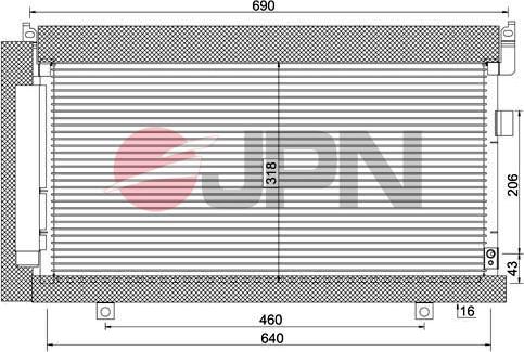 JPN 60C9132-JPN - Kondensators, Gaisa kond. sistēma www.autospares.lv