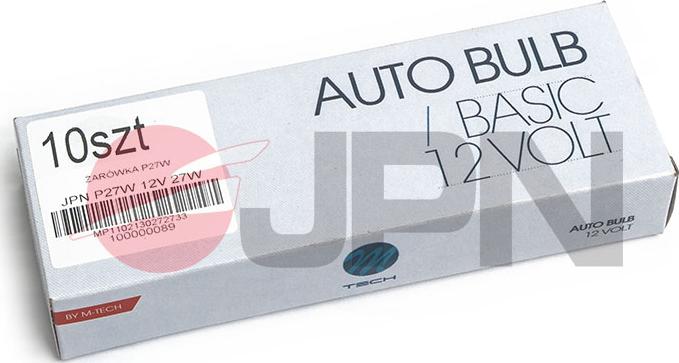 JPN P27W 12V 27W - Kvēlspuldze, Darba gaismas lukturis www.autospares.lv