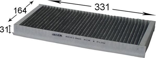 JS Asakashi AC0136C - Filtrs, Salona telpas gaiss www.autospares.lv