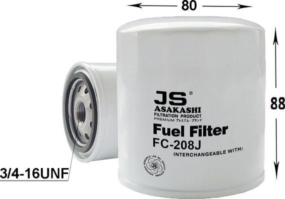 JS Asakashi FC208J - Fuel filter www.autospares.lv