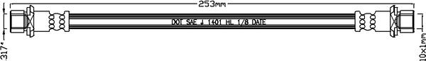 Juratek JBH1148 - Bremžu šļūtene www.autospares.lv