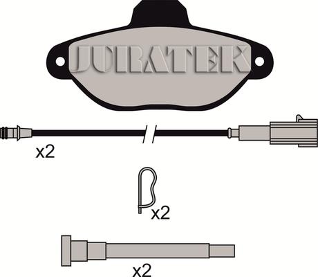 Juratek JCP1944 - Тормозные колодки, дисковые, комплект www.autospares.lv