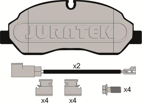 Juratek JCP8061 - Bremžu uzliku kompl., Disku bremzes autospares.lv