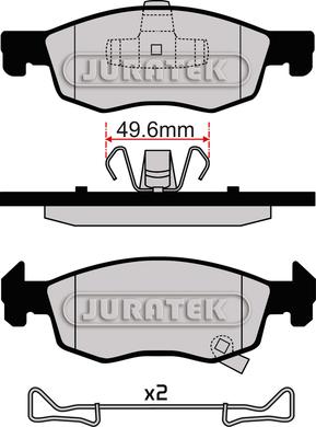 Juratek JCP8076 - Bremžu uzliku kompl., Disku bremzes www.autospares.lv