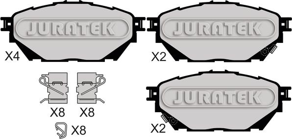 Juratek JCP8072 - Bremžu uzliku kompl., Disku bremzes www.autospares.lv