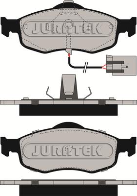 Juratek JCP766 - Bremžu uzliku kompl., Disku bremzes www.autospares.lv