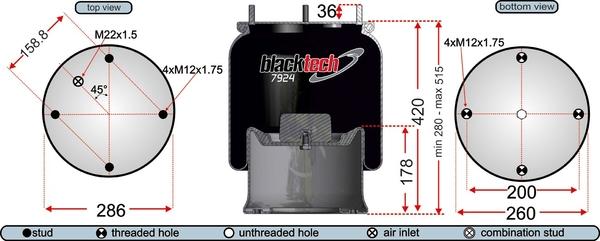 Juratek RML7924C1 - Pneimoatsperes spilvens, Pneimopiekare autospares.lv