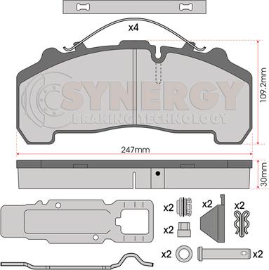 Juratek SYN3000K - Bremžu uzliku kompl., Disku bremzes www.autospares.lv