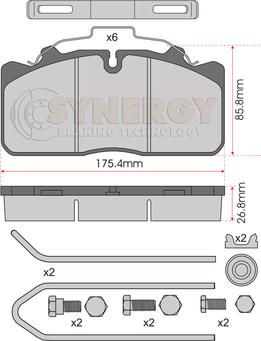 Juratek SYN3279K - Brake Pad Set, disc brake www.autospares.lv