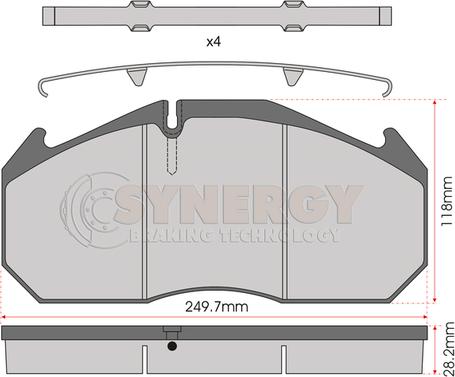 Juratek SYN3760 - Bremžu uzliku kompl., Disku bremzes www.autospares.lv