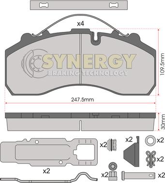 Juratek SYN2988K - Bremžu uzliku kompl., Disku bremzes www.autospares.lv