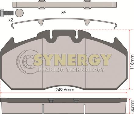 Juratek SYN2404 - Bremžu uzliku kompl., Disku bremzes www.autospares.lv