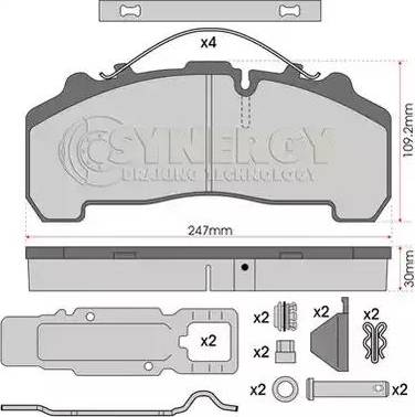 Juratek SYN2000K - Bremžu uzliku kompl., Disku bremzes www.autospares.lv