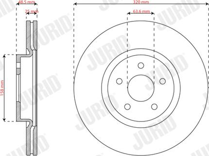 Jurid 563435J - Bremžu diski www.autospares.lv