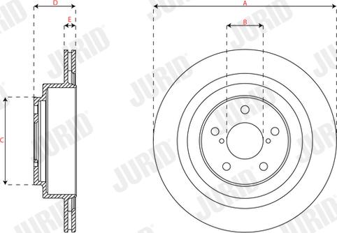 Jurid 563438JC - Bremžu diski www.autospares.lv