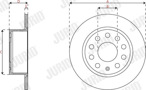 Jurid 563593JC-1 - Bremžu diski www.autospares.lv