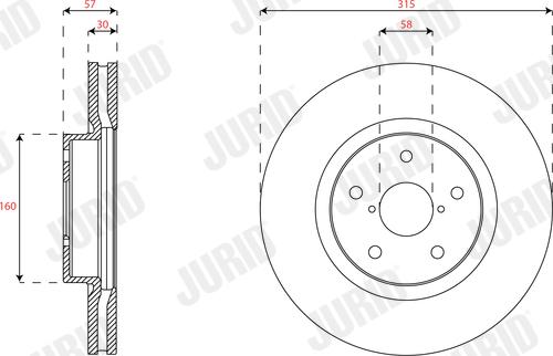 Jurid 563546JC-1 - Bremžu diski www.autospares.lv