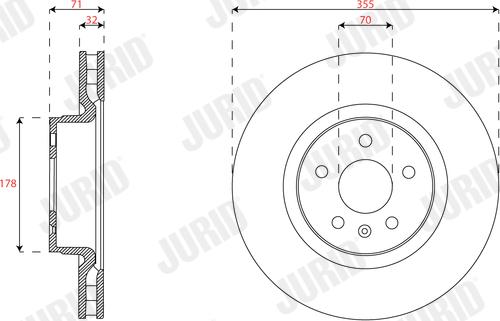 Jurid 563656JC-1 - Bremžu diski www.autospares.lv