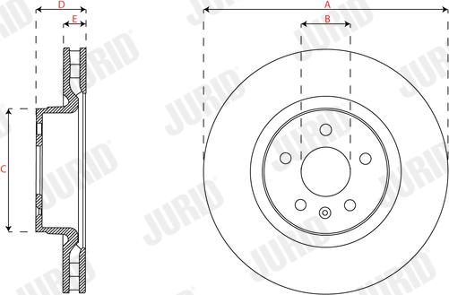 Jurid 563656JC-1 - Bremžu diski www.autospares.lv