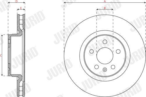 Jurid 563660JC-1 - Bremžu diski www.autospares.lv