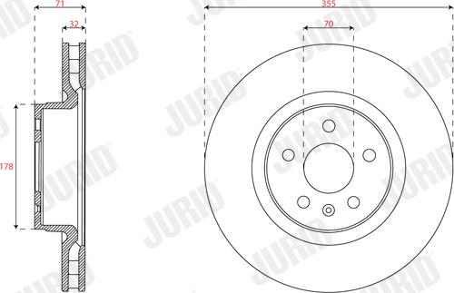 Jurid 563660JC-1 - Bremžu diski www.autospares.lv