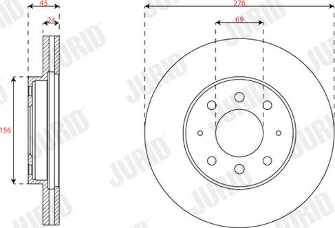 Jurid 563610J - Bremžu diski www.autospares.lv