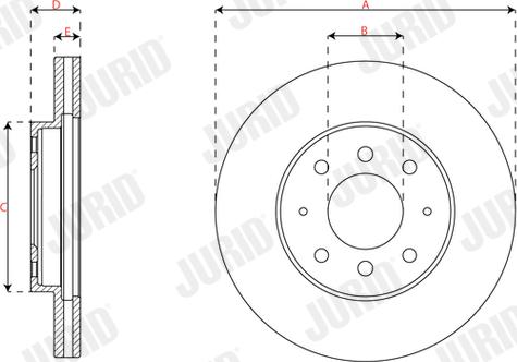 Jurid 563610J - Bremžu diski www.autospares.lv