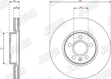 Jurid 563626JC - Bremžu diski www.autospares.lv