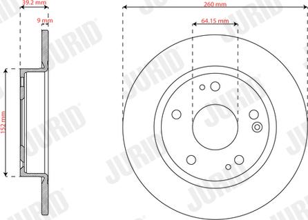 Jurid 563824JC - Bremžu diski www.autospares.lv