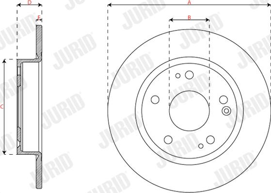 Jurid 563824JC - Bremžu diski www.autospares.lv