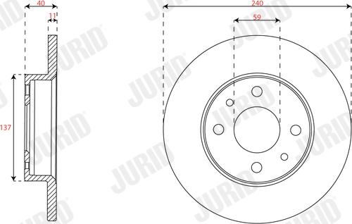 Jurid 563350JC - Bremžu diski www.autospares.lv