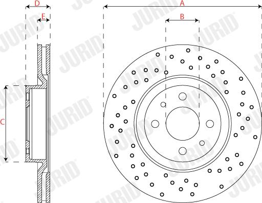 Jurid 563303JC - Bremžu diski www.autospares.lv