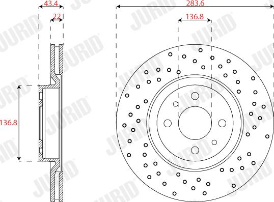 Jurid 563303JC - Bremžu diski www.autospares.lv