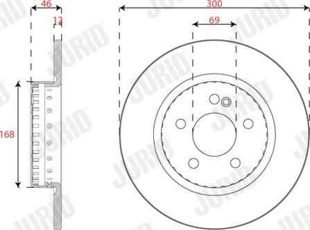 Jurid 563320JVC-1 - Bremžu diski www.autospares.lv