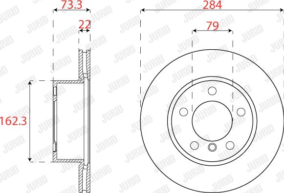 Jurid 563322JC - Bremžu diski www.autospares.lv