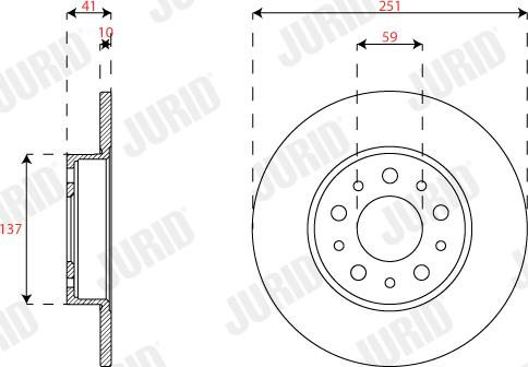 Jurid 563295JC - Bremžu diski www.autospares.lv