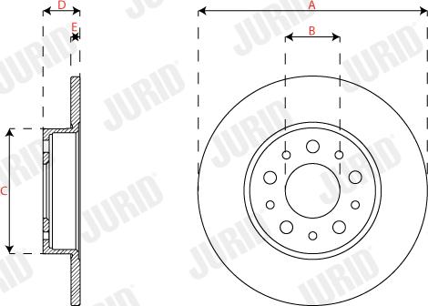 Jurid 563295JC - Bremžu diski www.autospares.lv