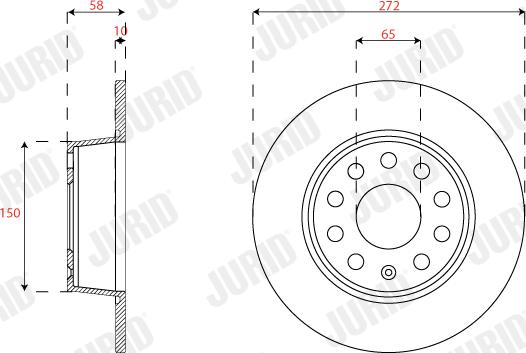 Jurid 563293JC - Bremžu diski www.autospares.lv