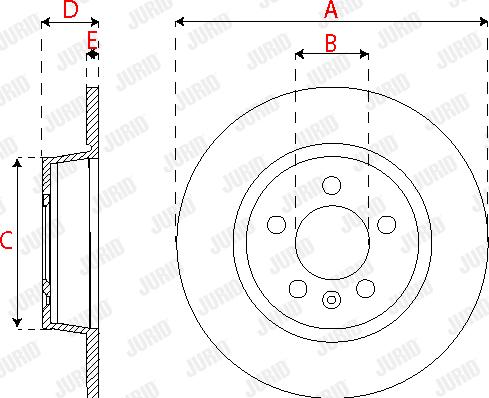 Jurid 563255JC - Тормозной диск www.autospares.lv