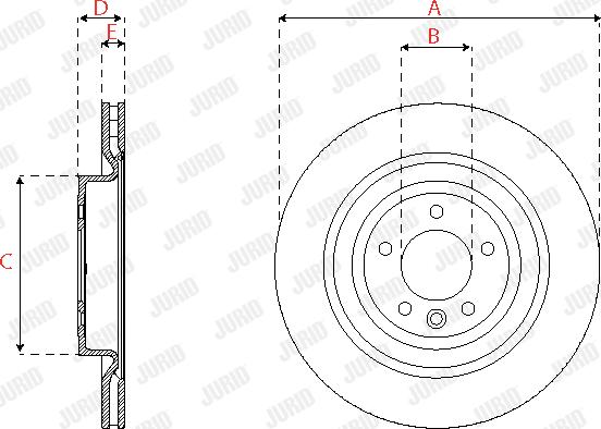 Jurid 563250JC-1 - Bremžu diski www.autospares.lv