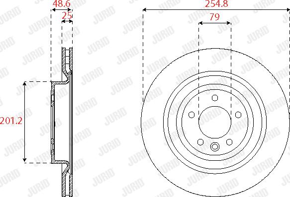 Jurid 563250JC-1 - Bremžu diski www.autospares.lv