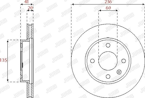 Jurid 563252JC-1 - Bremžu diski www.autospares.lv