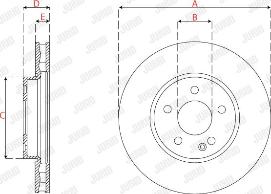 Jurid 563280JC - Bremžu diski www.autospares.lv